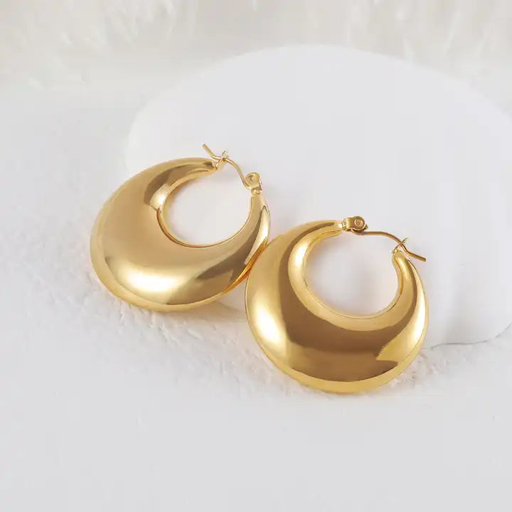 Everyday Chunky Gold Hoops